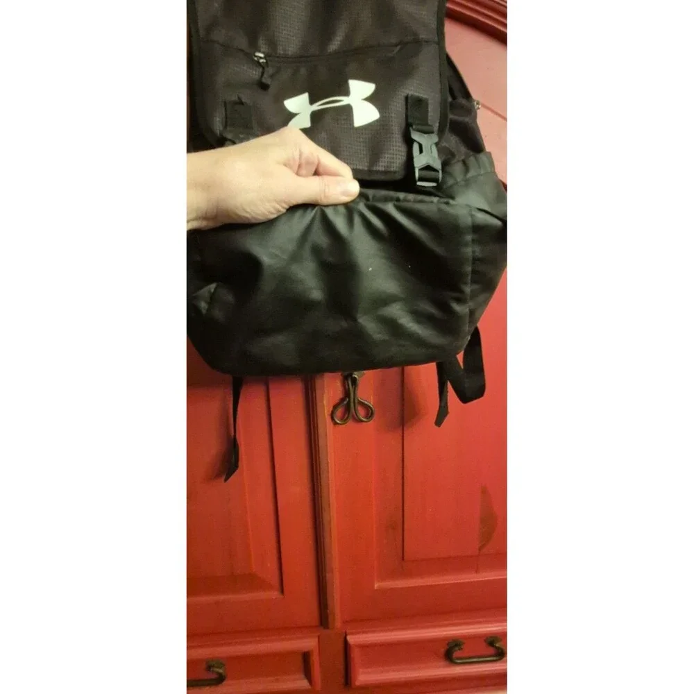 Under Armour Team Flap Backpack Black Storm Rucksack Laptop Book Bag School Read